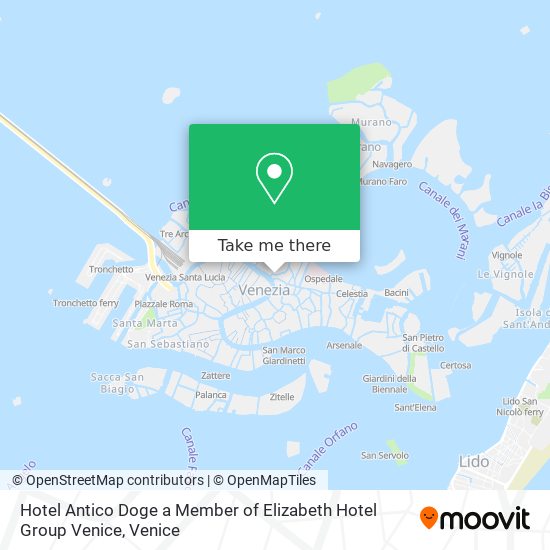 Hotel Antico Doge a Member of Elizabeth Hotel Group Venice map
