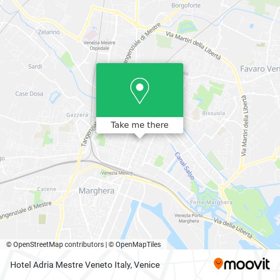 Hotel Adria Mestre Veneto Italy map