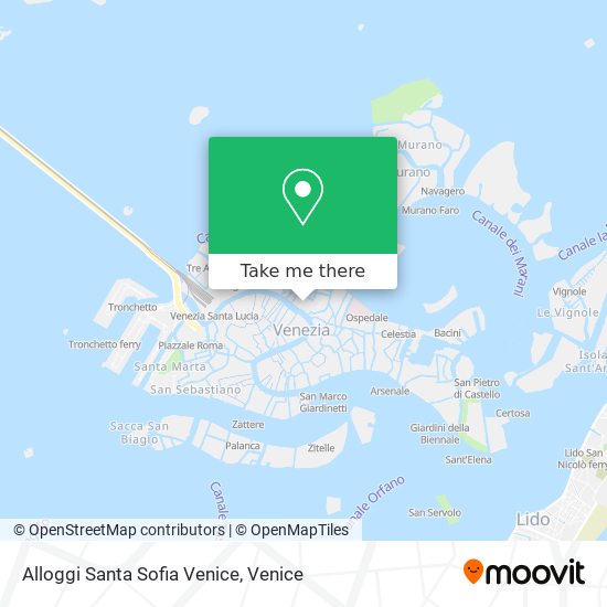 Alloggi Santa Sofia Venice map