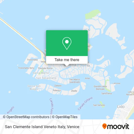 San Clemente Island Veneto Italy map