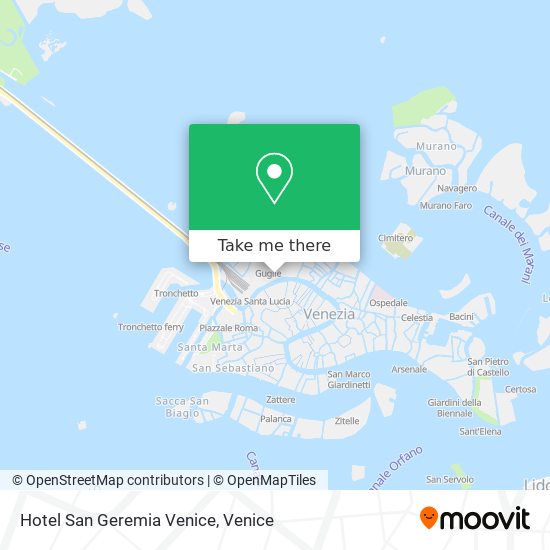 Hotel San Geremia Venice map