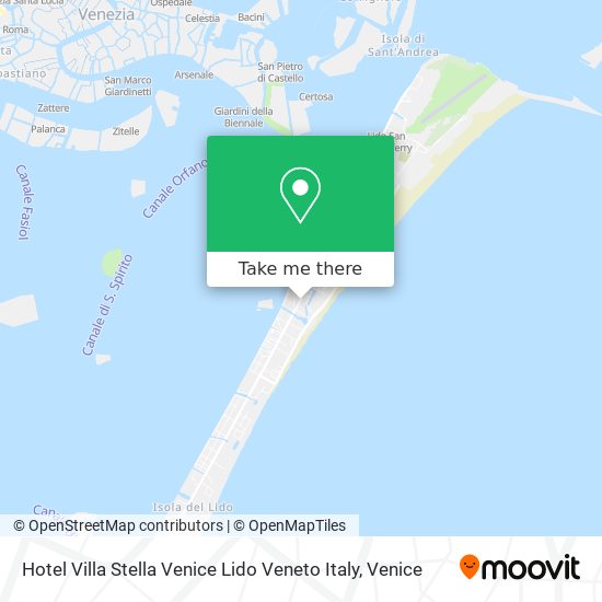 Hotel Villa Stella Venice Lido Veneto Italy map