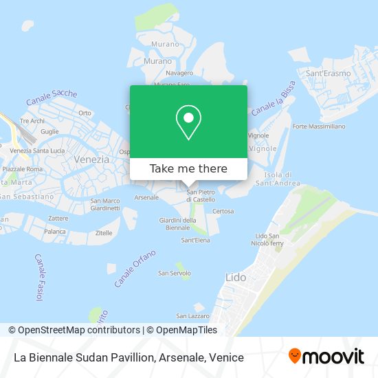 La Biennale Sudan Pavillion, Arsenale map
