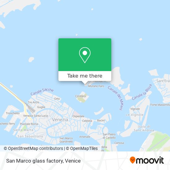 San Marco glass factory map