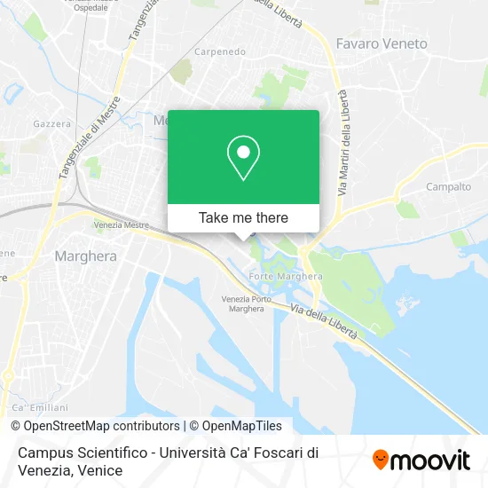 Campus Scientifico - Università Ca' Foscari di Venezia map