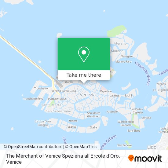 The Merchant of Venice Spezieria all'Ercole d'Oro map