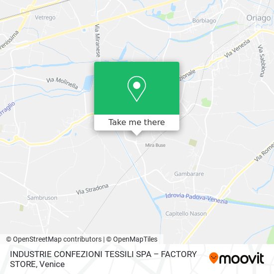 INDUSTRIE CONFEZIONI TESSILI SPA – FACTORY STORE map