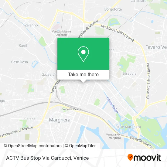 ACTV Bus Stop Via Carducci map