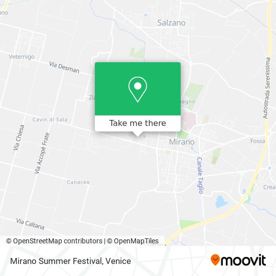 Mirano Summer Festival map