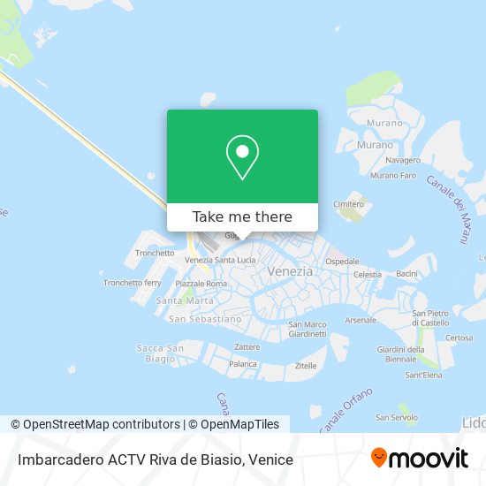 Imbarcadero ACTV Riva de Biasio map