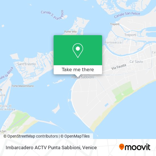 Imbarcadero ACTV Punta Sabbioni map