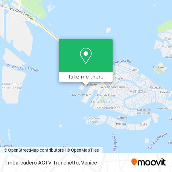Imbarcadero ACTV Tronchetto map