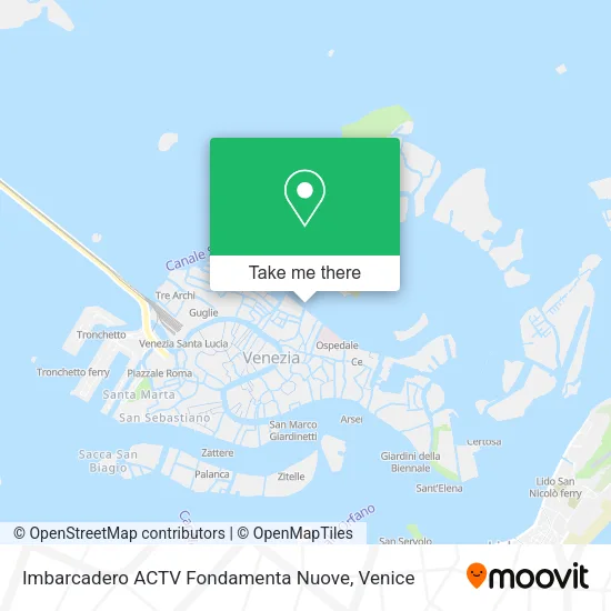Imbarcadero ACTV Fondamenta Nuove map