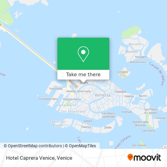 Hotel Caprera Venice map