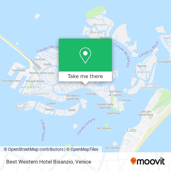 Best Western Hotel Bisanzio map