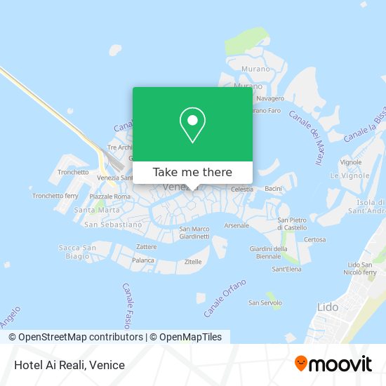 Hotel Ai Reali map