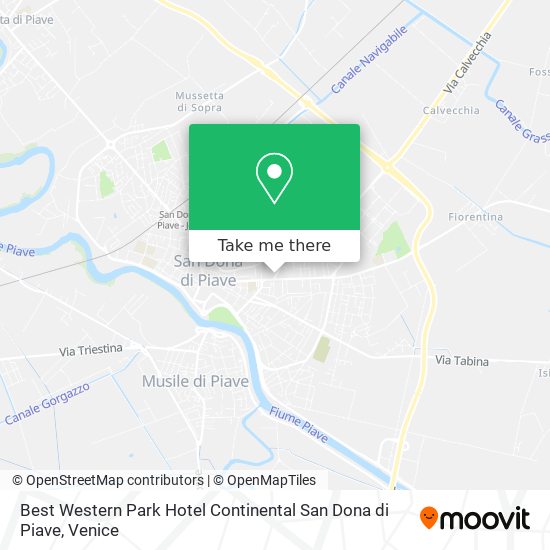 Best Western Park Hotel Continental San Dona di Piave map