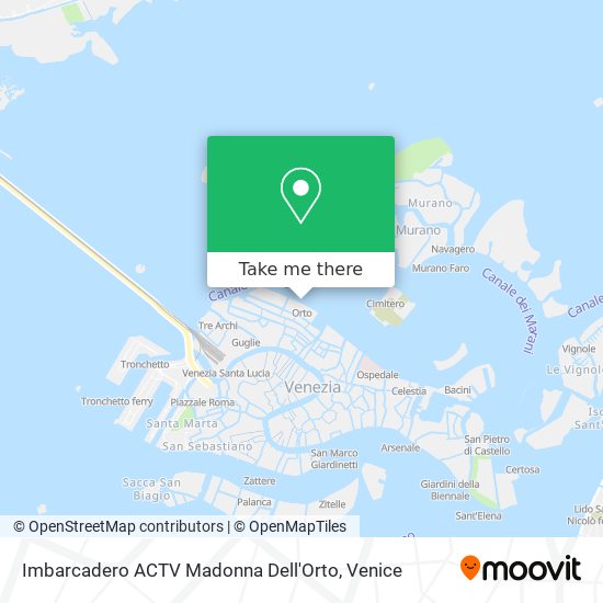Imbarcadero ACTV Madonna Dell'Orto map