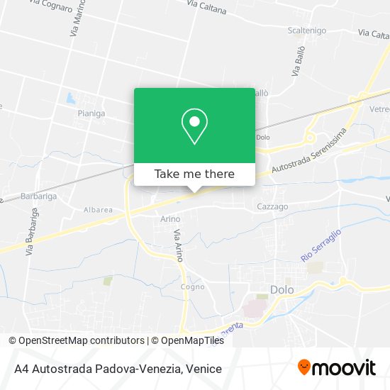 A4 Autostrada Padova-Venezia map
