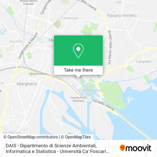 DAIS - Dipartimento di Scienze Ambientali, Informatica e Statistica - Università Ca' Foscari Venezi map