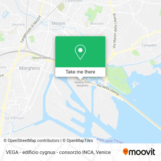 VEGA - Cygnus Building - INCA Consortium map