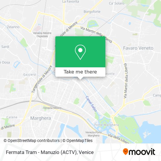 Fermata Tram - Manuzio (ACTV) map