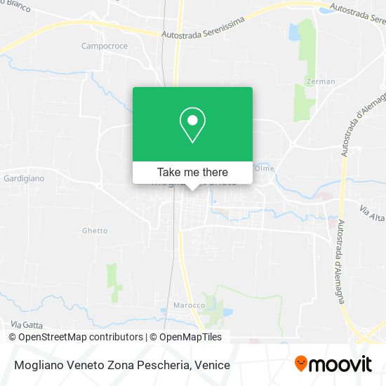 Mogliano Veneto Zona Pescheria map