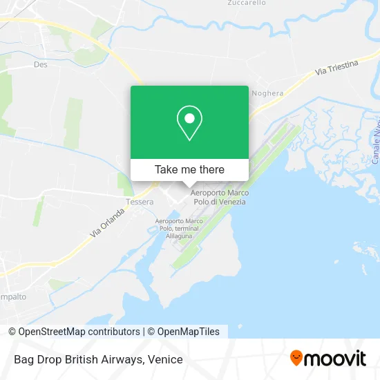 Bag Drop British Airways map