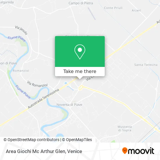 Area Giochi Mc Arthur Glen map