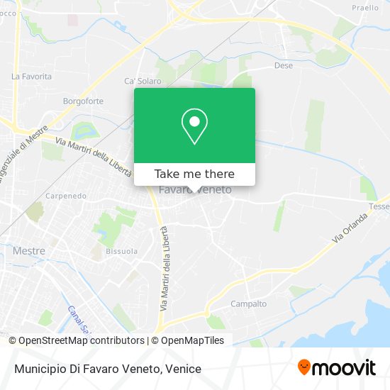 Municipio Di Favaro Veneto map