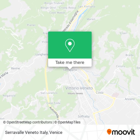 Serravalle Veneto Italy map