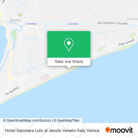 Hotel Sayonara Lido di Jesolo Veneto Italy map