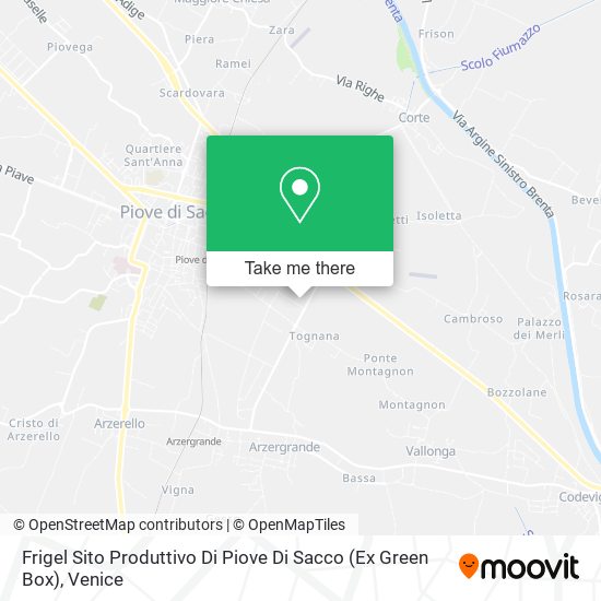 Frigel Sito Produttivo Di Piove Di Sacco (Ex Green Box) map
