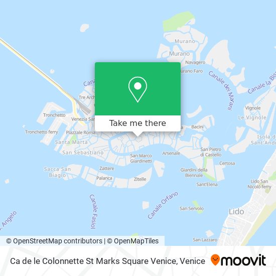 Ca de le Colonnette St Marks Square Venice map