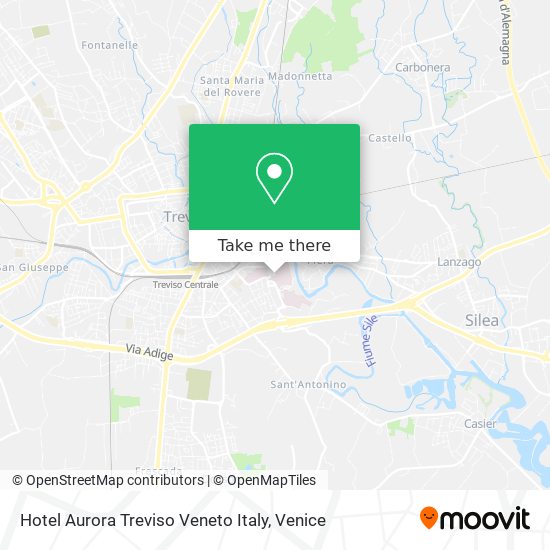 Hotel Aurora Treviso Veneto Italy map