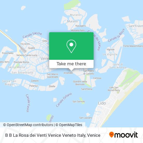 B B La Rosa dei Venti Venice Veneto Italy map