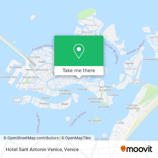 Hotel Sant Antonin Venice map