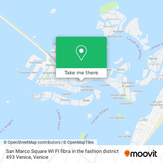 San Marco Square WI FI fibra in the fashion district 493 Venice map