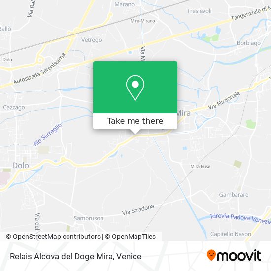 Relais Alcova del Doge Mira map
