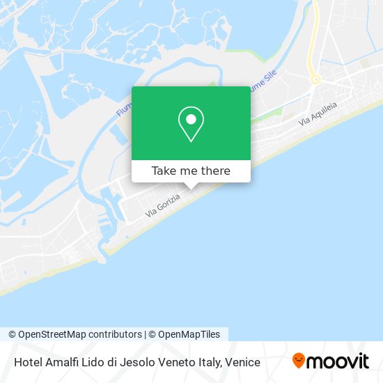 Hotel Amalfi Lido di Jesolo Veneto Italy map