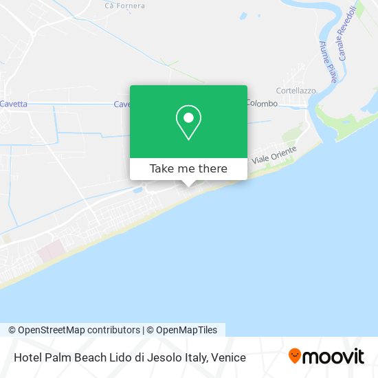 Hotel Palm Beach Lido di Jesolo Italy map