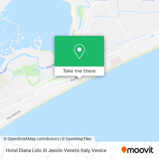 Hotel Diana Lido di Jesolo Veneto Italy map