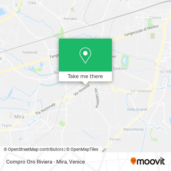 Compro Oro Riviera - Mira map