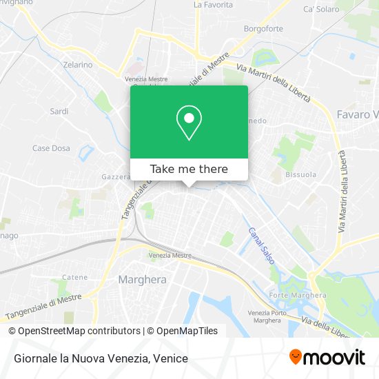 Giornale la Nuova Venezia map