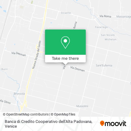 Banca di Credito Cooperativo dell'Alta Padovana map