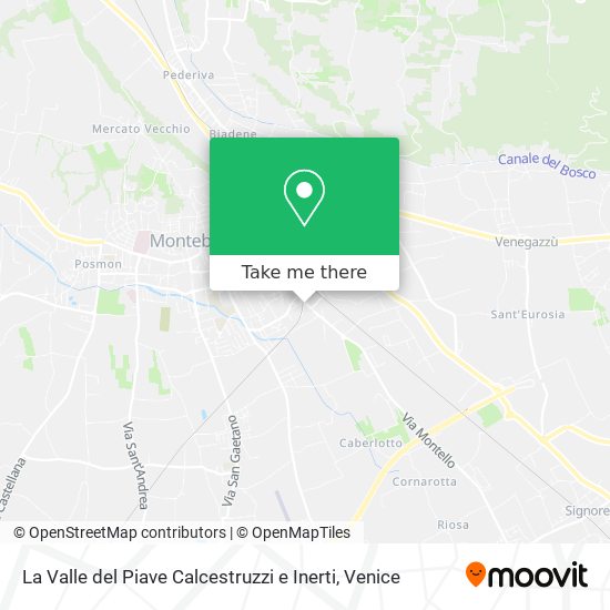 La Valle del Piave Calcestruzzi e Inerti map