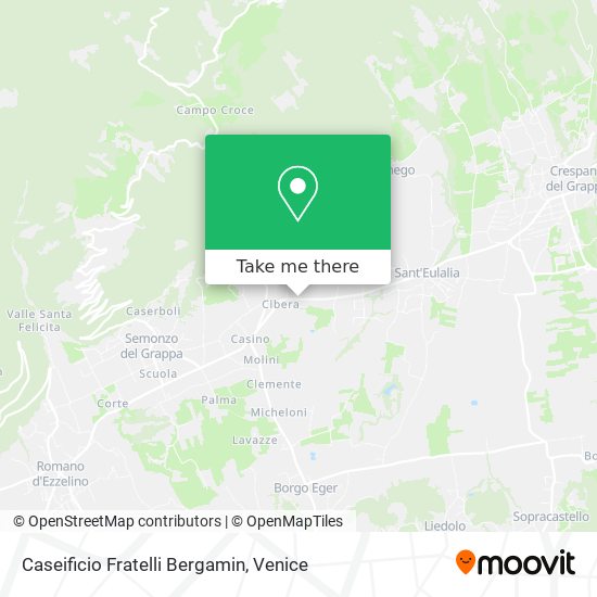 Caseificio Fratelli Bergamin map