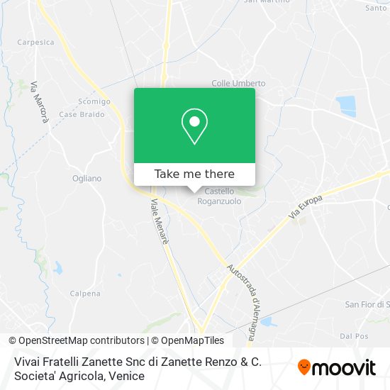 Vivai Fratelli Zanette Snc di Zanette Renzo & C. Societa' Agricola map