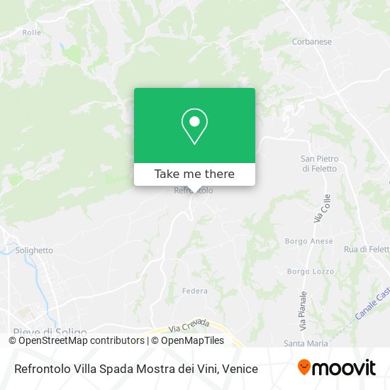 Refrontolo Villa Spada Mostra dei Vini map