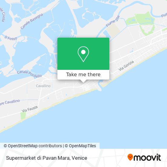 Supermarket di Pavan Mara map
